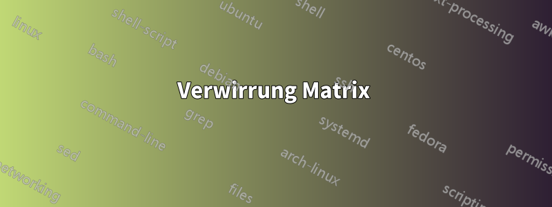 Verwirrung Matrix