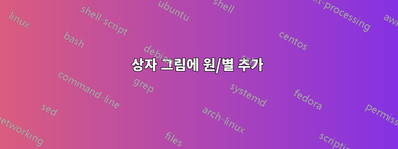 상자 그림에 원/별 추가