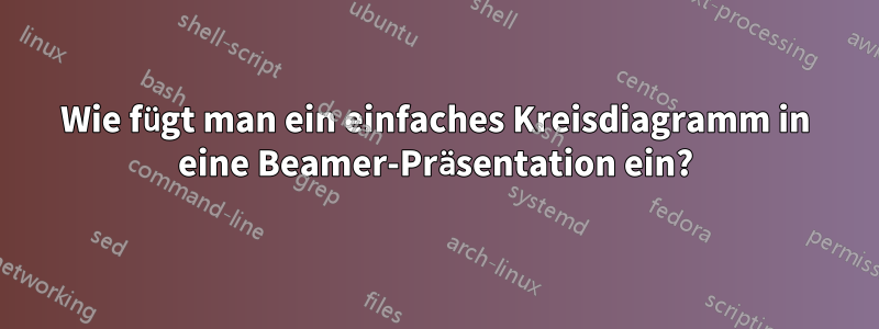 Wie fügt man ein einfaches Kreisdiagramm in eine Beamer-Präsentation ein?