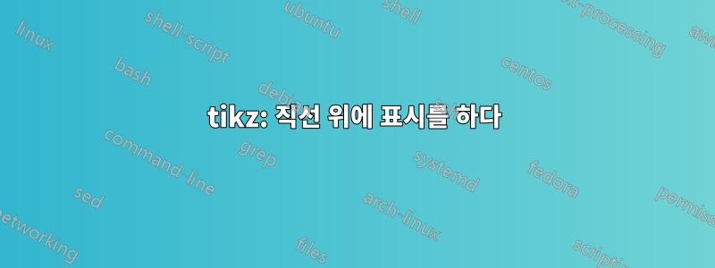 tikz: 직선 위에 표시를 하다