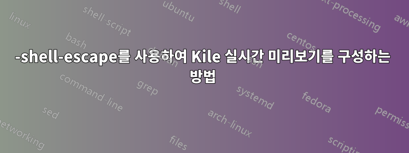 -shell-escape를 사용하여 Kile 실시간 미리보기를 구성하는 방법