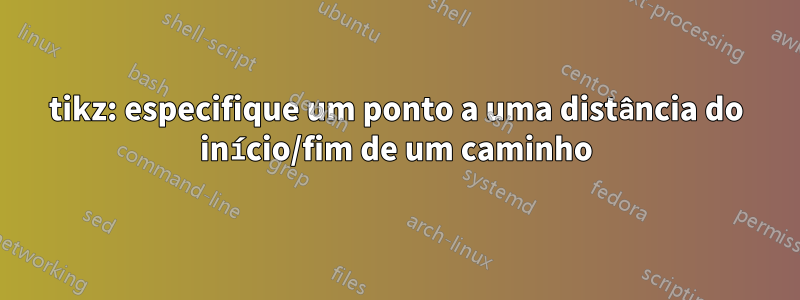 tikz: especifique um ponto a uma distância do início/fim de um caminho