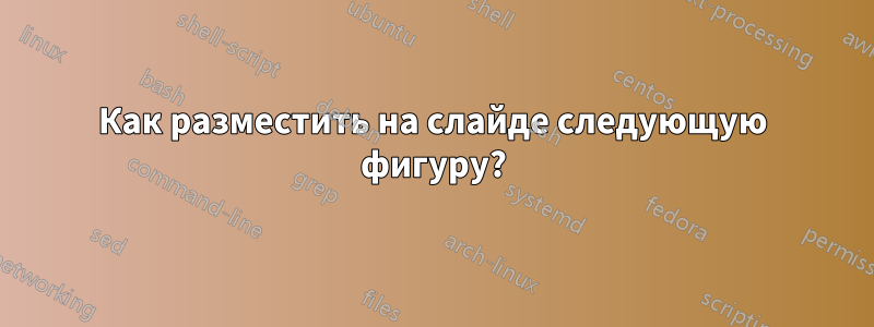 Как разместить на слайде следующую фигуру?