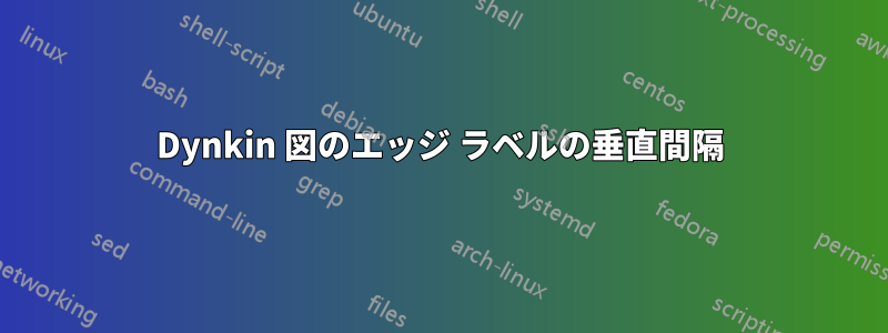 Dynkin 図のエッジ ラベルの垂直間隔