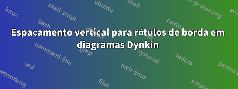 Espaçamento vertical para rótulos de borda em diagramas Dynkin