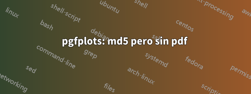 pgfplots: md5 pero sin pdf