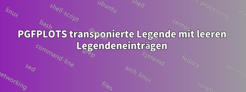 PGFPLOTS transponierte Legende mit leeren Legendeneinträgen