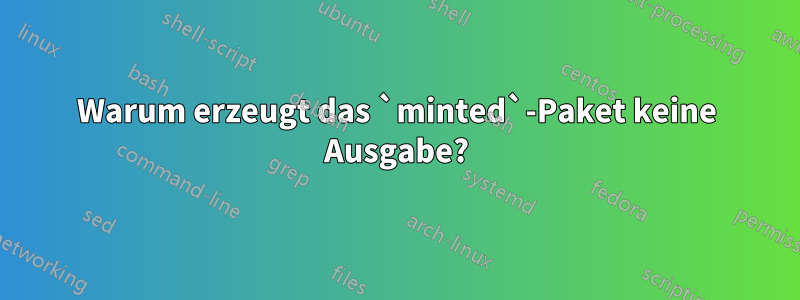 Warum erzeugt das `minted`-Paket keine Ausgabe?