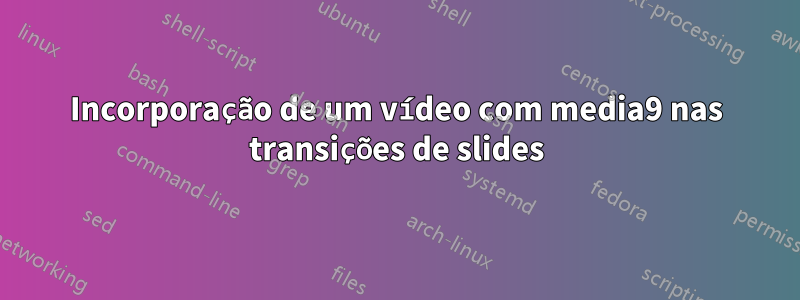 Incorporação de um vídeo com media9 nas transições de slides