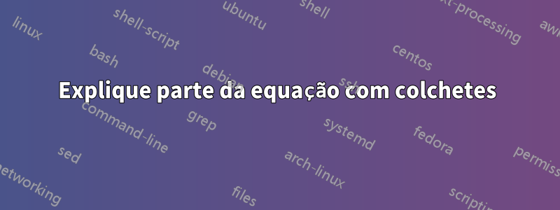 Explique parte da equação com colchetes