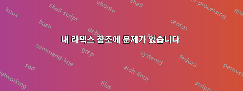 내 라텍스 참조에 문제가 있습니다