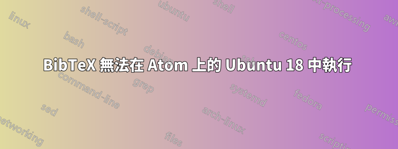 BibTeX 無法在 Atom 上的 Ubuntu 18 中執行