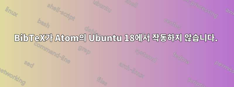 BibTeX가 Atom의 Ubuntu 18에서 작동하지 않습니다.