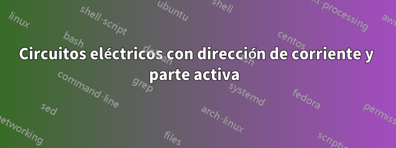 Circuitos eléctricos con dirección de corriente y parte activa 