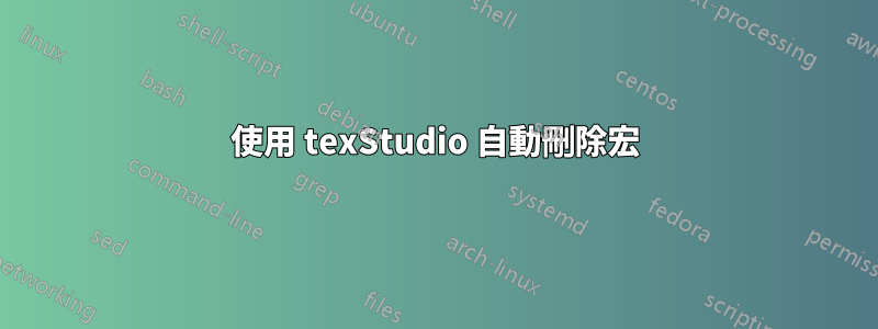 使用 texStudio 自動刪除宏