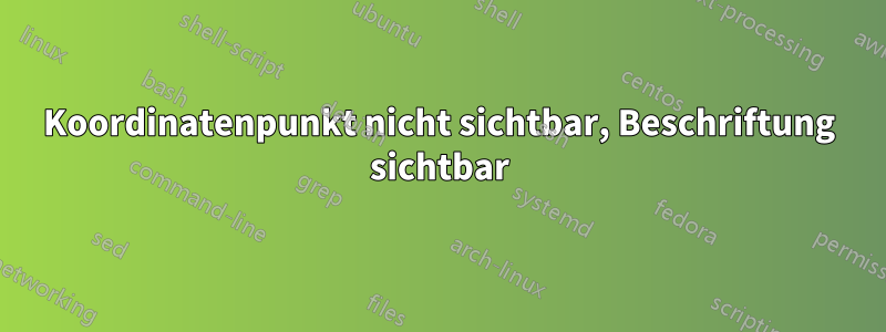 Koordinatenpunkt nicht sichtbar, Beschriftung sichtbar