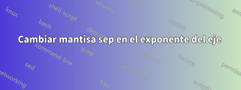 Cambiar mantisa sep en el exponente del eje