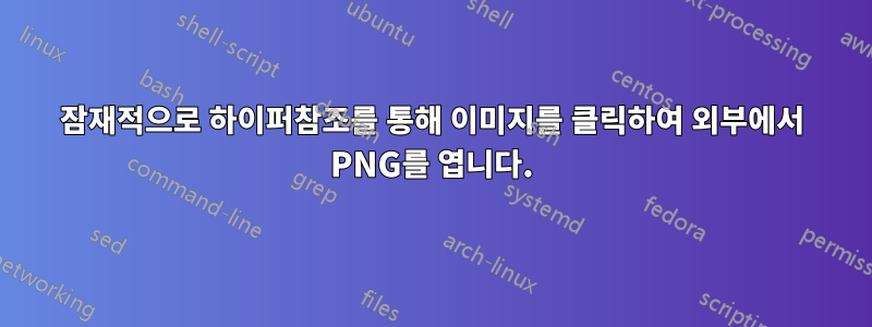 잠재적으로 하이퍼참조를 통해 이미지를 클릭하여 외부에서 PNG를 엽니다.