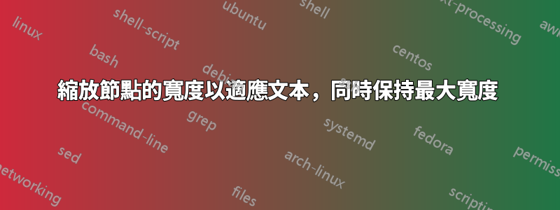 縮放節點的寬度以適應文本，同時保持最大寬度