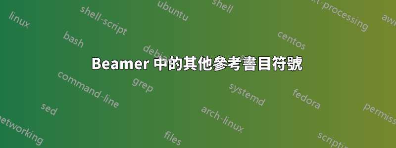 Beamer 中的其他參考書目符號