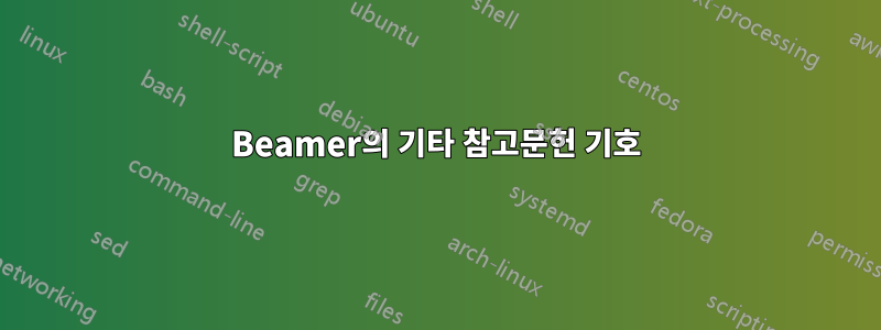 Beamer의 기타 참고문헌 기호