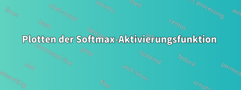 Plotten der Softmax-Aktivierungsfunktion