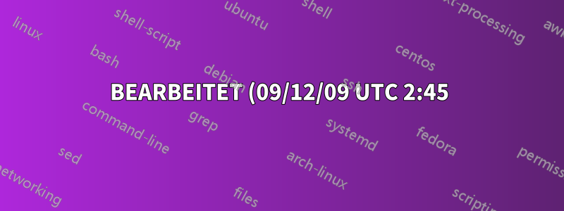 BEARBEITET (09/12/09 UTC 2:45)