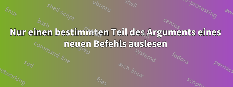Nur einen bestimmten Teil des Arguments eines neuen Befehls auslesen