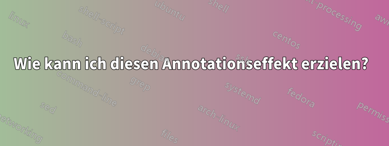 Wie kann ich diesen Annotationseffekt erzielen? 