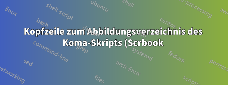 Kopfzeile zum Abbildungsverzeichnis des Koma-Skripts (Scrbook) hinzufügen und Zeilenabstand ändern