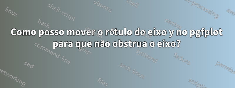 Como posso mover o rótulo do eixo y no pgfplot para que não obstrua o eixo?