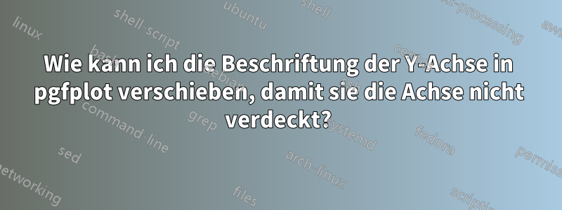 Wie kann ich die Beschriftung der Y-Achse in pgfplot verschieben, damit sie die Achse nicht verdeckt?