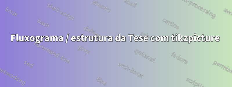 Fluxograma / estrutura da Tese com tikzpicture