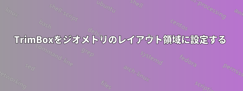 TrimBoxをジオメトリのレイアウト領域に設定する