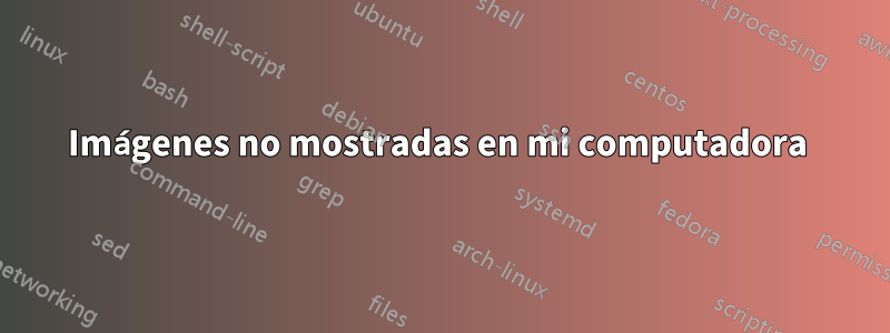 Imágenes no mostradas en mi computadora 