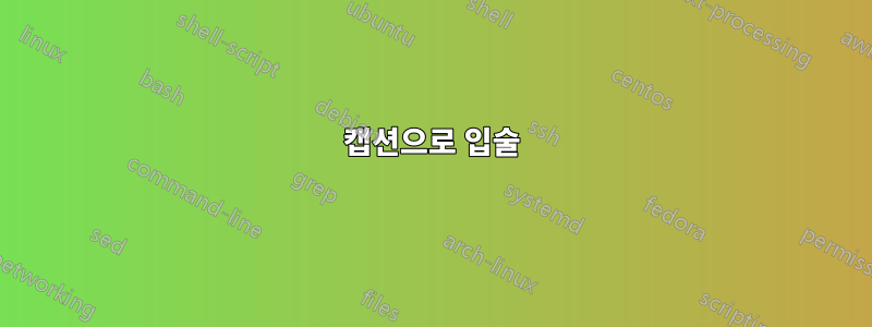 캡션으로 입술