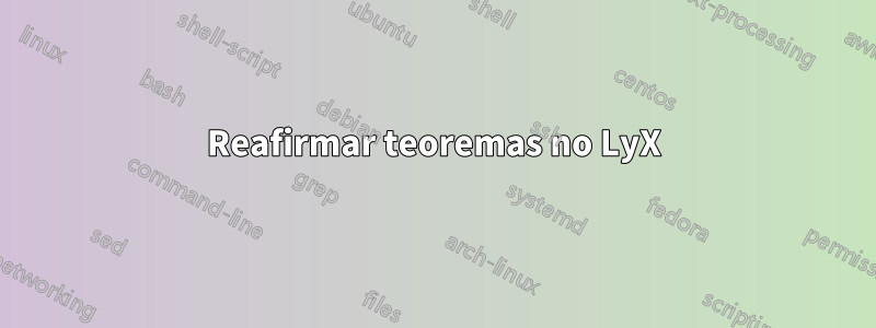 Reafirmar teoremas no LyX