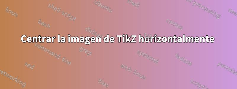 Centrar la imagen de TikZ horizontalmente
