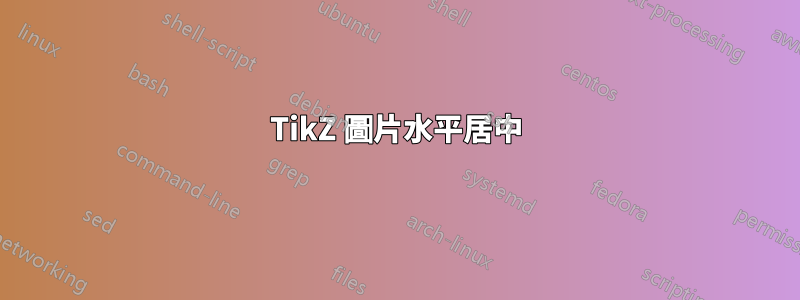 TikZ 圖片水平居中