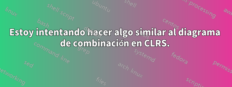 Estoy intentando hacer algo similar al diagrama de combinación en CLRS.