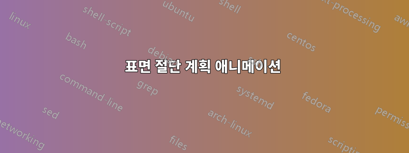 표면 절단 계획 애니메이션