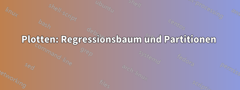 Plotten: Regressionsbaum und Partitionen