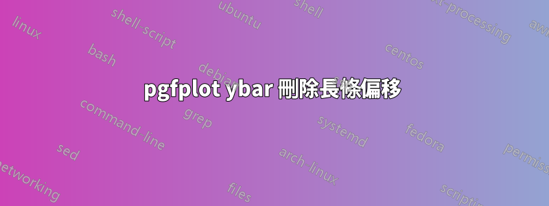 pgfplot ybar 刪除長條偏移