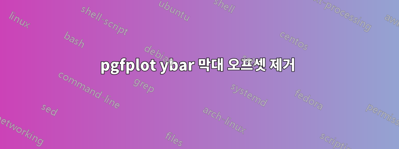 pgfplot ybar 막대 오프셋 제거