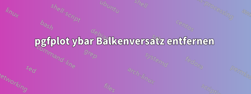 pgfplot ybar Balkenversatz entfernen