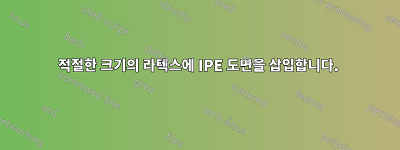 적절한 크기의 라텍스에 IPE 도면을 삽입합니다.