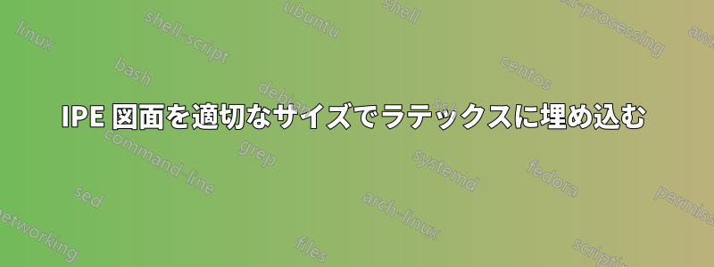 IPE 図面を適切なサイズでラテックスに埋め込む