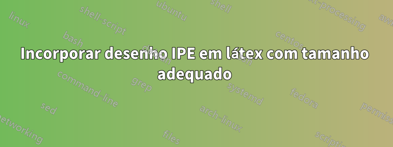 Incorporar desenho IPE em látex com tamanho adequado