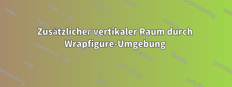 Zusätzlicher vertikaler Raum durch Wrapfigure-Umgebung