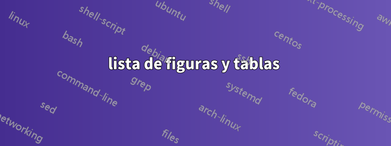 lista de figuras y tablas